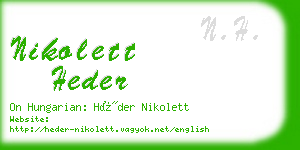 nikolett heder business card